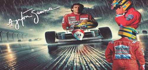 Papel De Parede Ayrton Senna Fórmula 1 ( L 5.50x2.60 A )