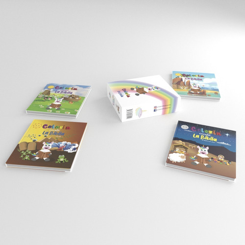 Imagen 3 de 7 de Biblia Para Niños - Set 4 Libros Colorin Cuenta La Biblia