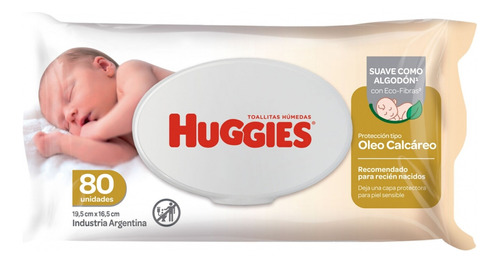 Toallitas Húmedas Huggies Oleo Calcáreo 80 Unidades