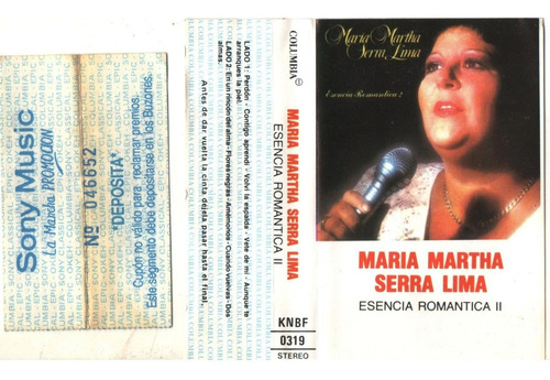 Cassette De La Famosa Bolerista María Martha Serra Lima