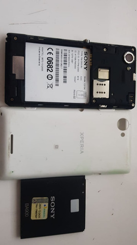Sony Xperia C2104 Branco Sucata P/aproveitar Peças.ref: R479