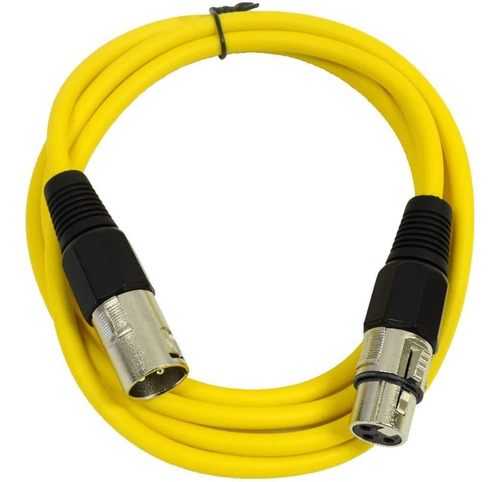 Cable Xlr Macho A Hembra, 6 Pies/de Audio/amarillo