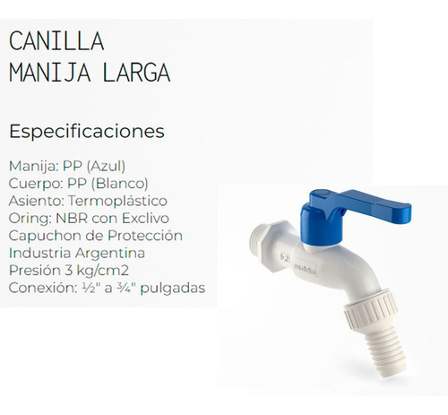 Imagen 2 de 5 de Canilla A Esfera Con Leva 1/2 Duke
