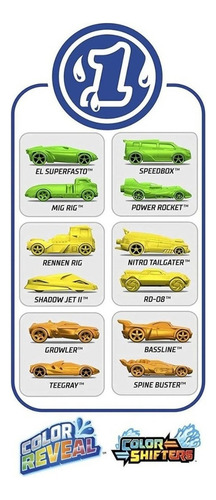 Hot Wheels Color Reveal 2 Autos Sorpresa Mattel Color Vs Vs