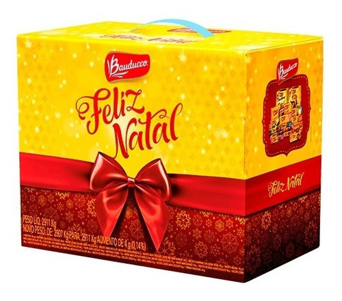 Imagem 1 de 3 de Cesta De Natal Bauducco Grande 20 Itens