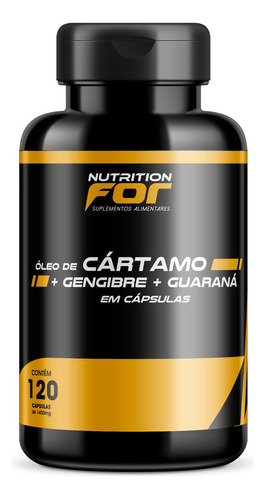 Cártamo + Gengibre + Guaraná 1000 Mg 120 Caps Fitoplant