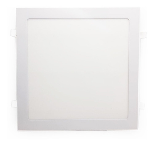 Panel Embutir Led 24w Cuadrado Interelec Luz Calida Color Blanco