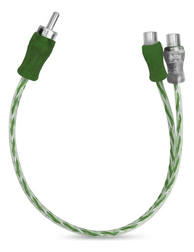 Cabo Y Rca Svart Tech One 4mm 1macho 2fêmeas Verde Com Prata