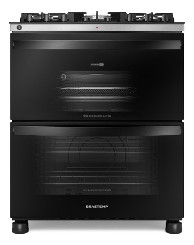 Fogão 5 Bocas Brastemp Bfd5lae Air Fryer Com Duplo Forno