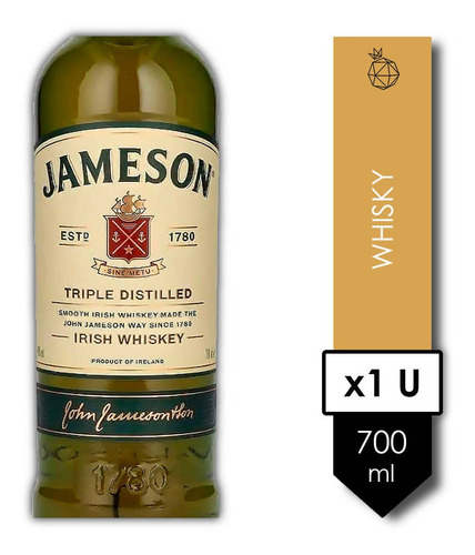 Imagen 2 de 10 de Jameson . Whisky . 700ml - Tomate Algo® - Premium -
