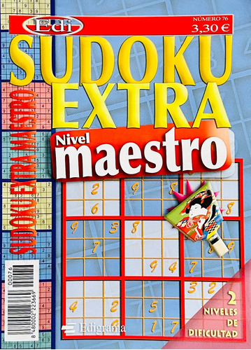 Sudoku Extra Nivel Maestro Edigrama N° 176 - 108 Juegos