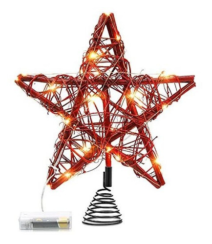 30 Indoor De Luz Rattan Natural Star Treetop B09dprjkr81