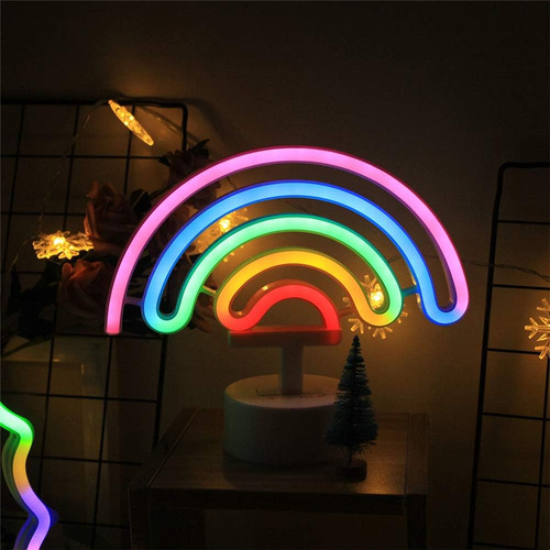 Led Lindo Y Colorido Neon Rainbow Sign Lights Rainbow Neon L