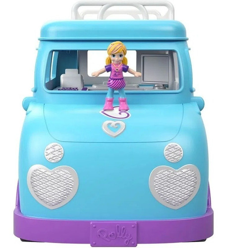 Muñeca Polly Pocket la glamurosa furgoneta de camping material plástico Mattel Ftp74