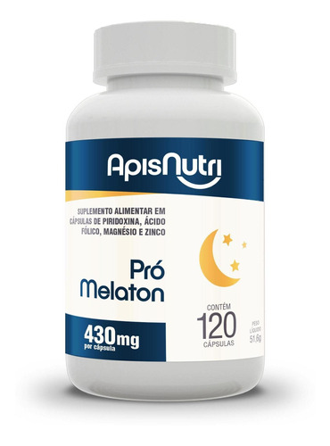 Pró Melaton 430mg 120 Cápsulas Apisnutri