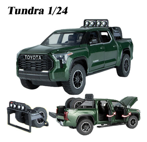 E Toyota Tundra Trd Pro Miniatura Metal Coche Con Luz Y E