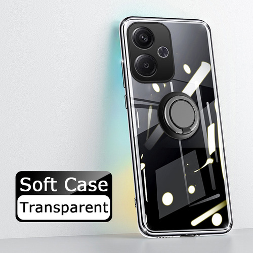 Capa Para Redmi 13x Transparente Anel+mica