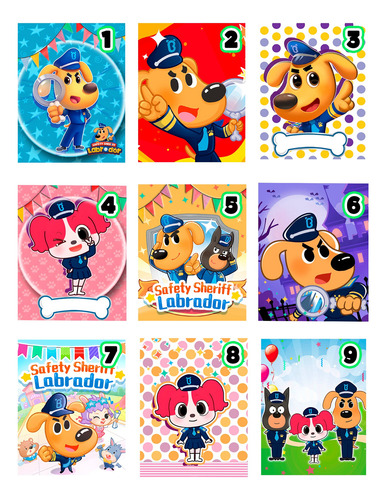 Sheriff Labrador Dulceros Personalizados Recuerdos Fiesta 25