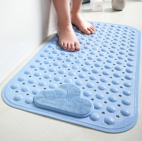 Tapete De Baño Antiderrapente Para Regadera Con Ventosas Azul