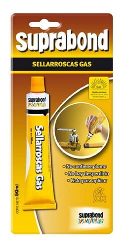 Sella Roscas Suprabond Para Gas 50ml Pomo