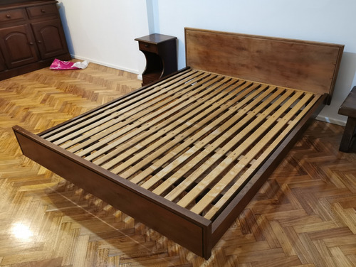 Cama Antigua Completa Madera Maciza Pesada Belgrano Nov23