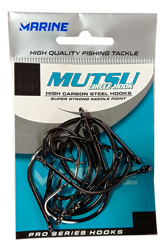 Mutsu Circle Hook 8/0, 10 unidades, deportes marinos