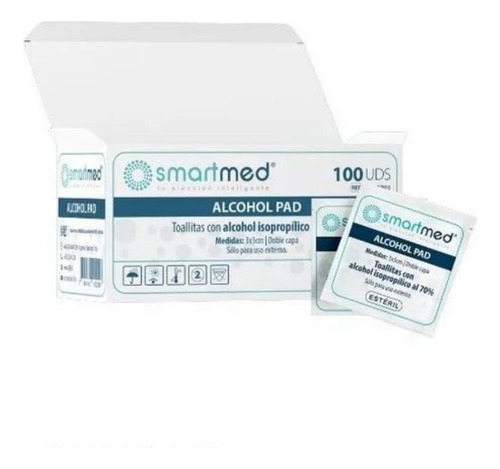 Smartmed Alcohol Pad Caja 100 Ud.