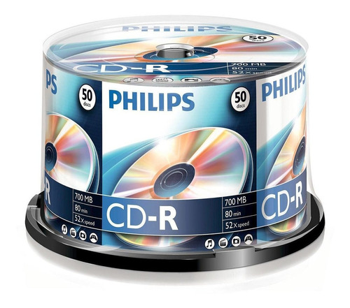 Disco virgen CD-R Philips de 52x por 50 unidades