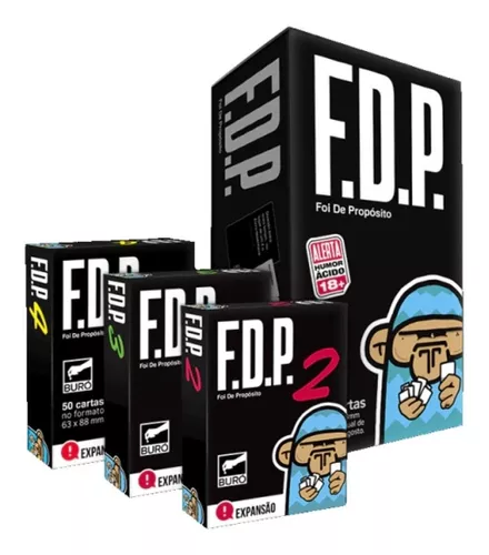 Jogo De Cartas Fdp Expansão Foi De Propósito 4 Buró em Promoção na