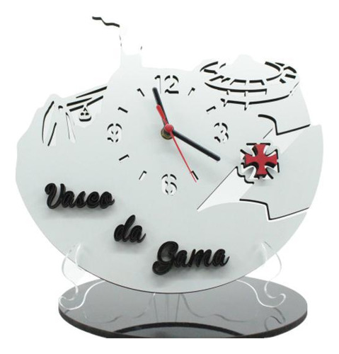 Relógio De Parede Decorativo - Vasco 3d Branco
