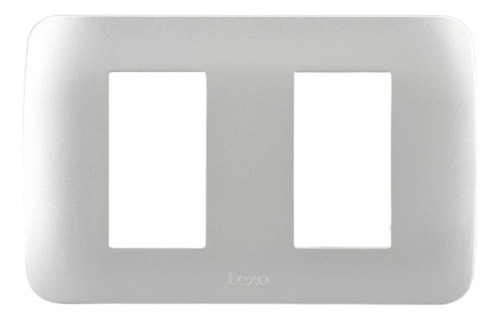 Placa 2 Modulos Color Plata - Lexo
