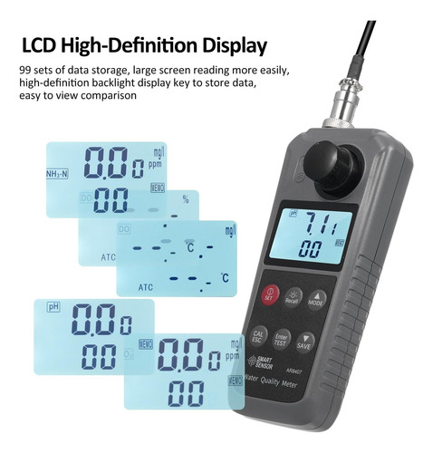 Probador Digital De Oxígeno Disuelto 6 En 1 Detector De