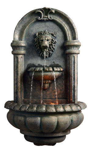 Teamson Home Royal Lion Head - Fuente De Cascada De Pared Li