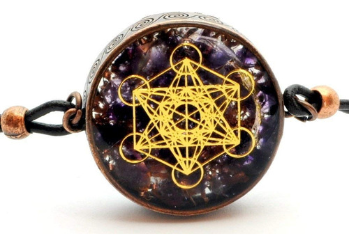 Pendiente De Orgón Merkaba De Cubo De Metatrón Amatis...