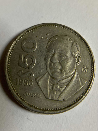 Moneda De Mexico De 50 Pesos De 1986 Envió Gratis