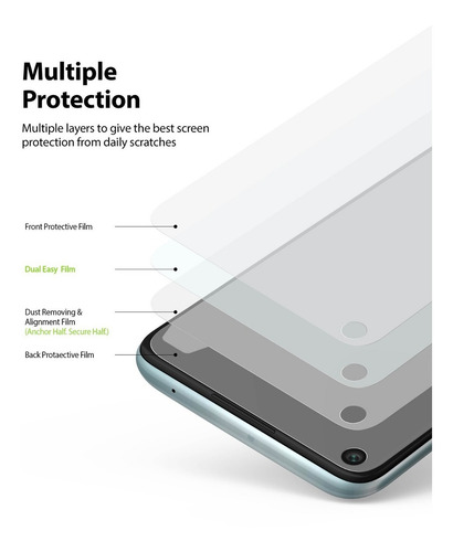 Imagen 5 de 8 de Film Dual Easy Xiaomi Redmi Note 9 Ringke Pack X2 Original