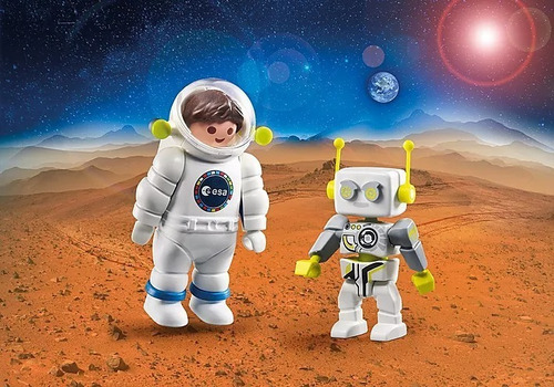 Juguete Playmobil Space Duopack Esa Astronaut And Robert