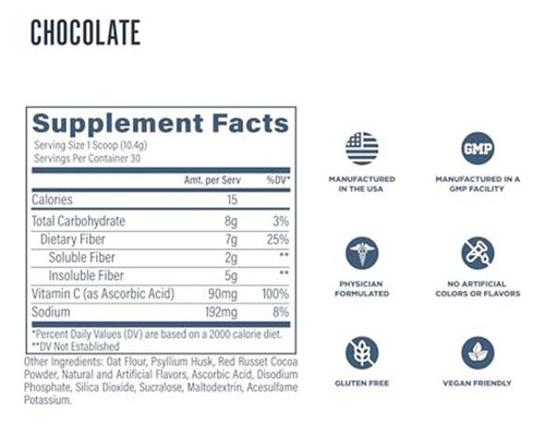 Revive Md Fibra Dietética Salud Digestiva Chocolate 30