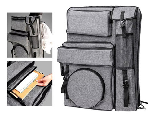 Cartera De Artista De Lienzo Sketch Superpuesto Mochila De