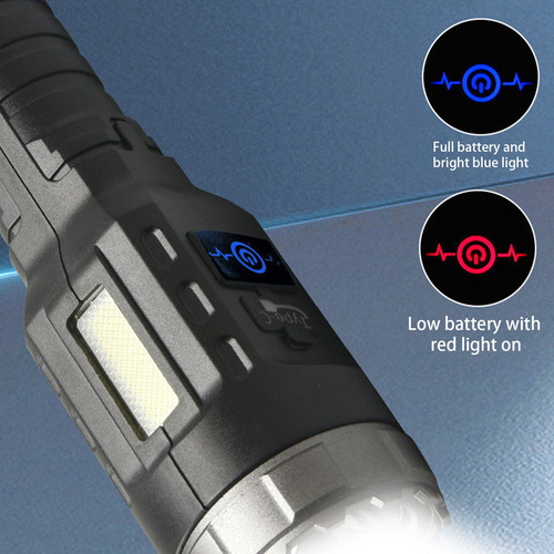 Linterna Led Para Exteriores, Larga Distancia, Carga Rápida,