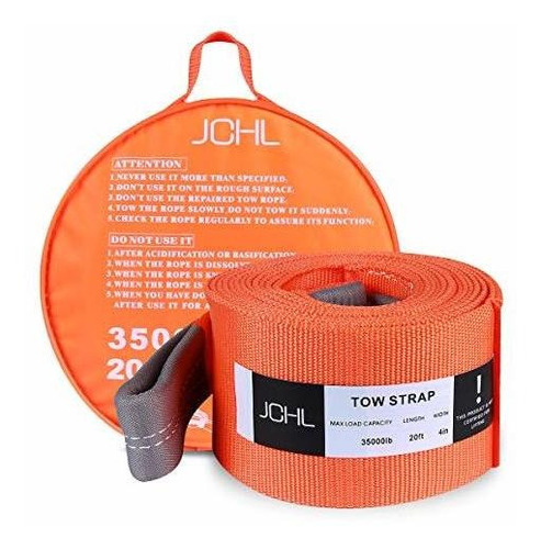 Jchl Recovery Tow Strap Heavy Duty Draw String 4  X20ft 3500