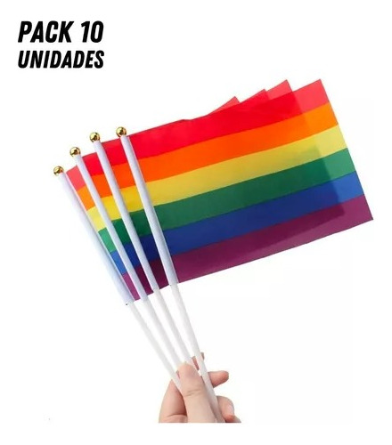 Paquete 10 Banderas Del Orgullo Arcoíris,bandera Bisexual