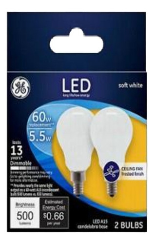 Ge Led 24949 5.5 (40-watt)candelabra Base A15 Ventilador 