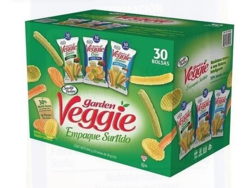 Garden Veggie Papas Fritas Empaque Surtido, 30 Bolsas De 28g