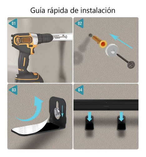Imagen 6 de 10 de Soporte Barra De Sonido Soporte Soundbar Universal Parlante