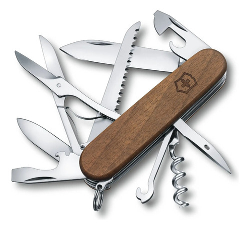 Cortaplumas Victorinox Huntsman Madera Nogal Suiza 13 Usos