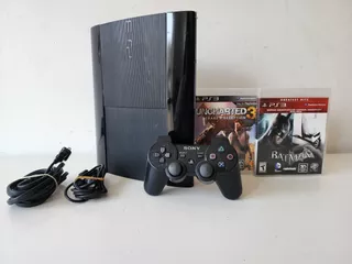 Playstation 3 Super Slim 120gb + Juegos, Cable Power Y Mando