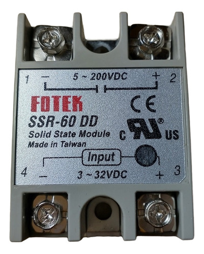 2pzas Relevador De Estado Solido Dc A Dc Ssr-60dd 200vdc