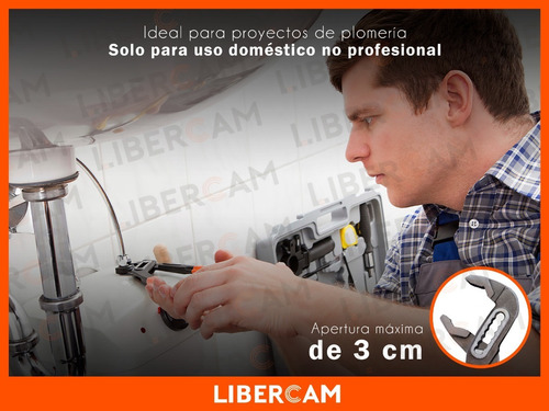 Imagen 8 de 10 de Pinza Pico De Loro Acero Mango De Goma 40mm 7 Posiciones