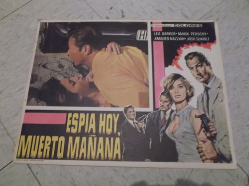 Vintage Lobby Card De Jose Suarez Espia Hoy Muerto Mañana!#6